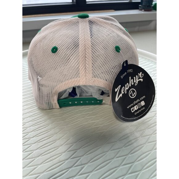 Zephyr K State Wildcats Baseball Cap OS Mesh Snapback Green White College NEW - Picture 4 of 7
